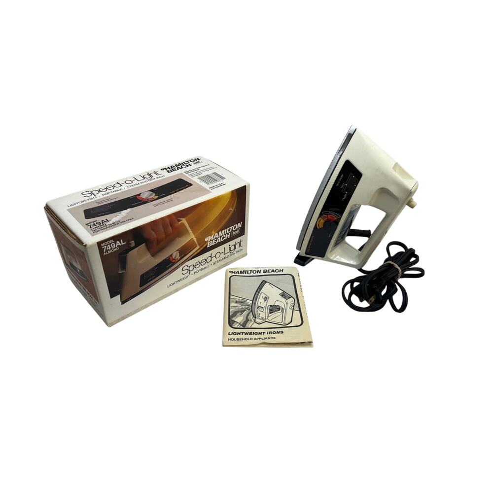 Hamilton Beach 749AL Speed o Light Iron Almond